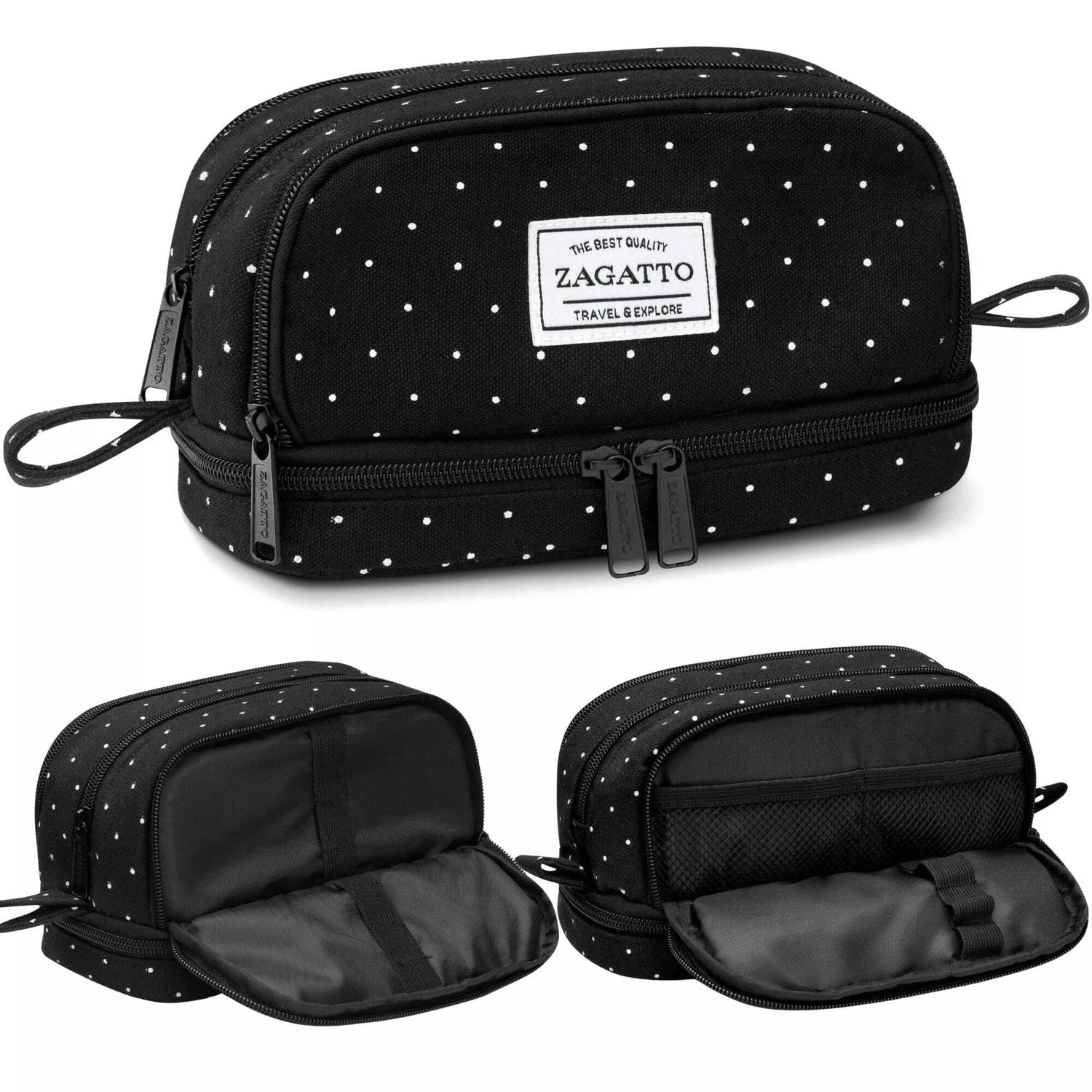 Melns zīmuļu masts ar baltiem punktiņiem