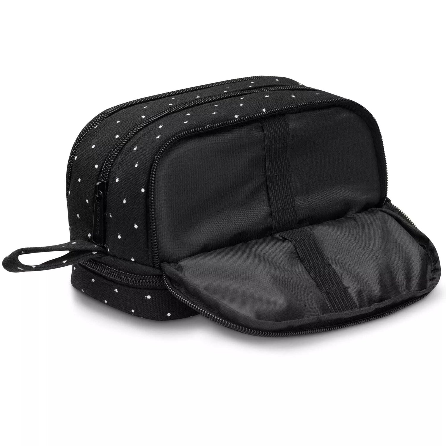 Melns zīmuļu masts ar baltiem punktiņiem