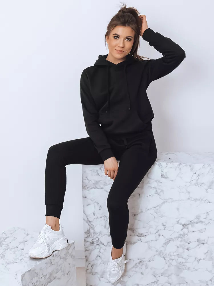 Melns sieviešu komplekts ar kapuci Komet