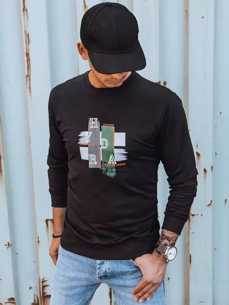 Melns vīriešu džemperis Livol