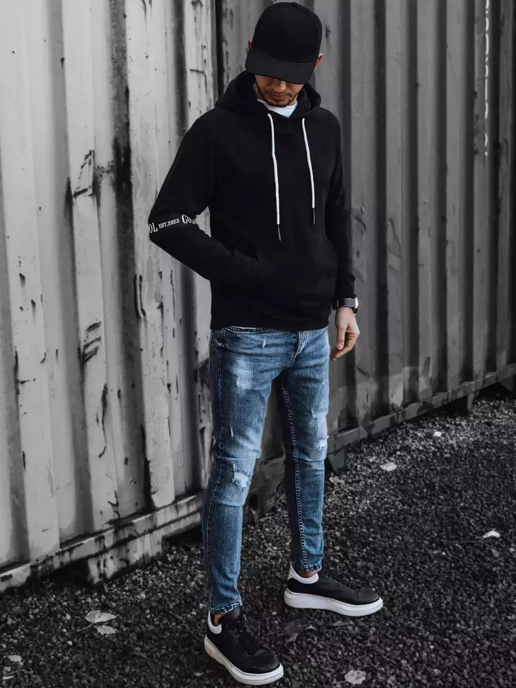 Melns vīriešu džemperis Tutol