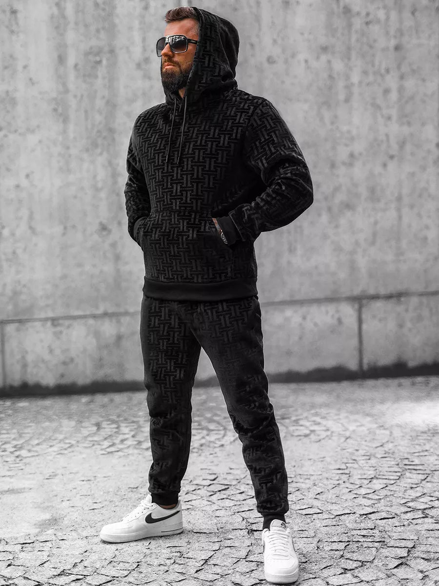 Melns vīriešu sporta kostīms Lirom