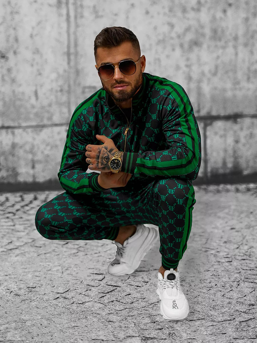 Melnzaļš vīriešu uzvalks Oran