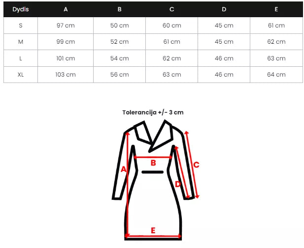 Balts ziemas mētelis Elin