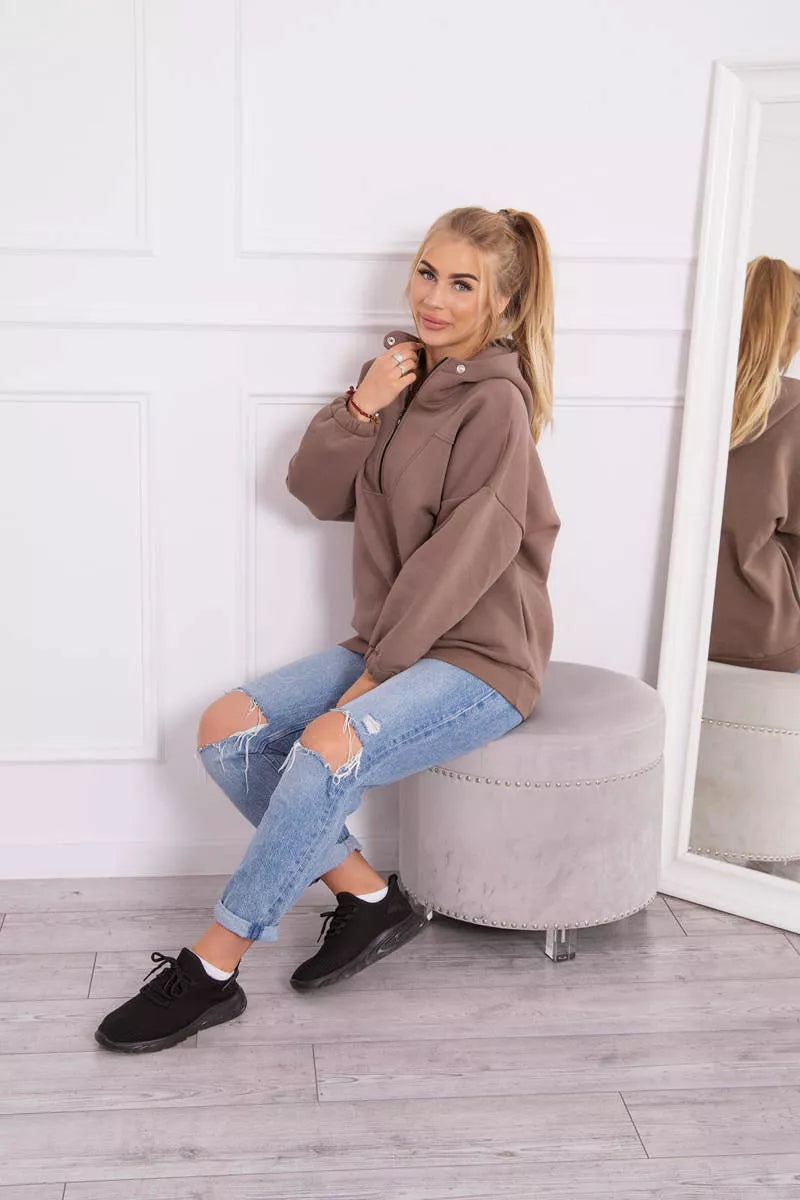 Mokas krāsas džemperis sievietēm Kesi 