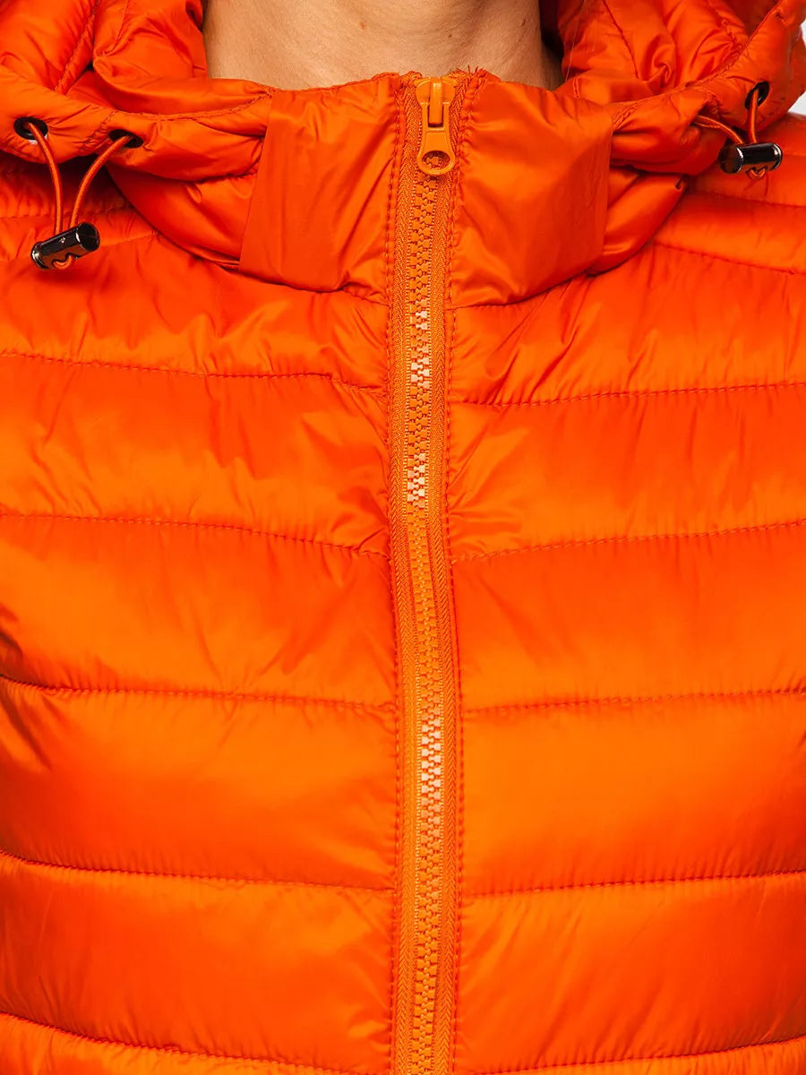 Karameļu krāsas kapuces veste Dzil