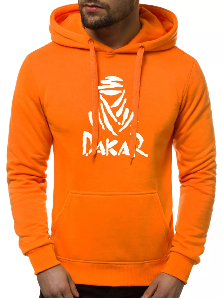 Oranžs/balts vīriešu kapučjakas krekls Dakar
