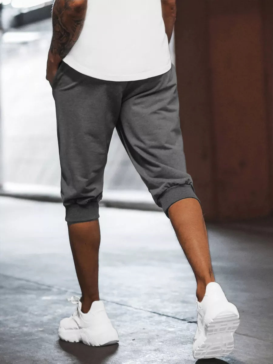 Tumši pelēki sporta šorti vīriešiem Losil