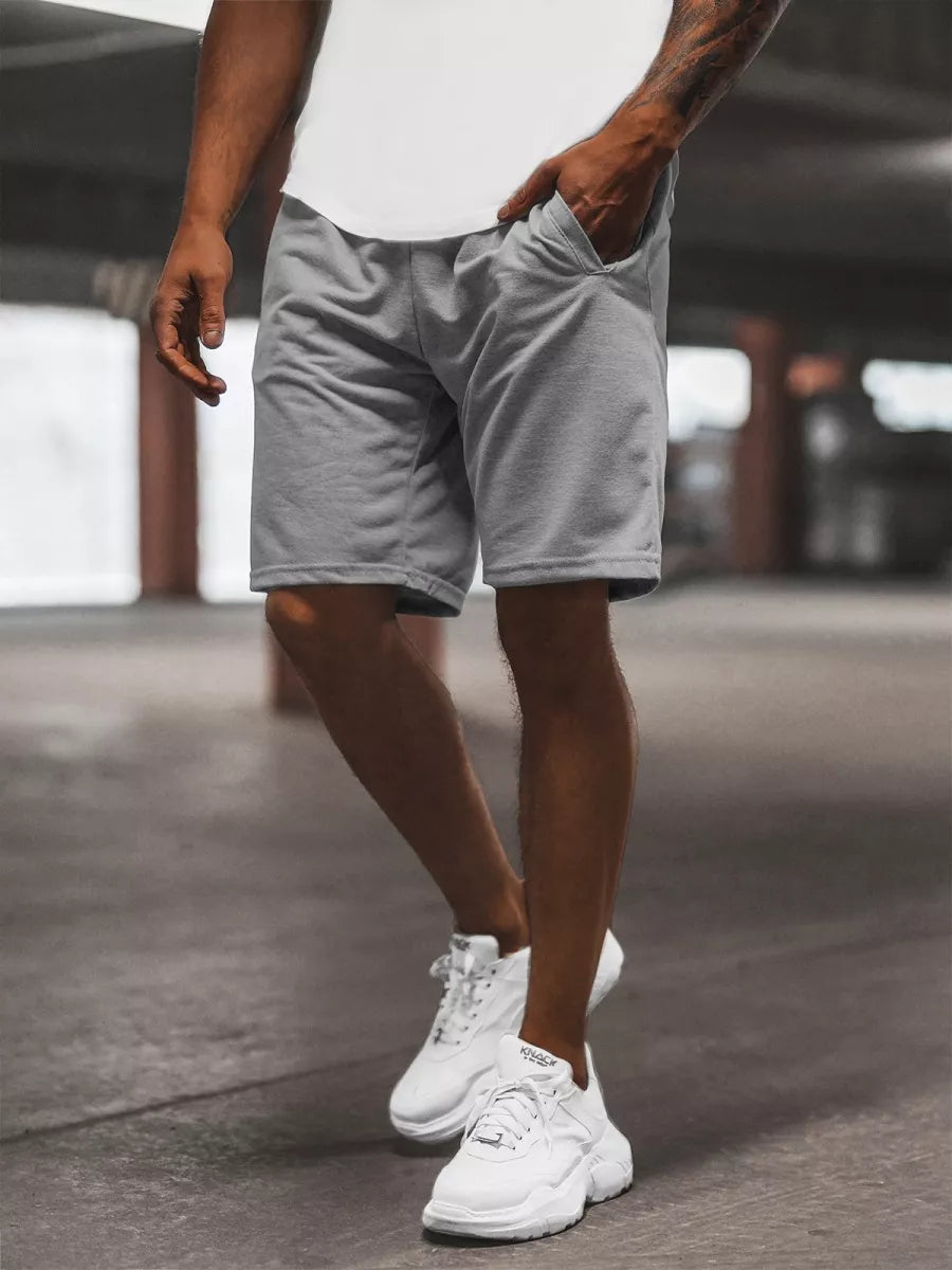 Pelēki vīriešu sporta šorti Saravi