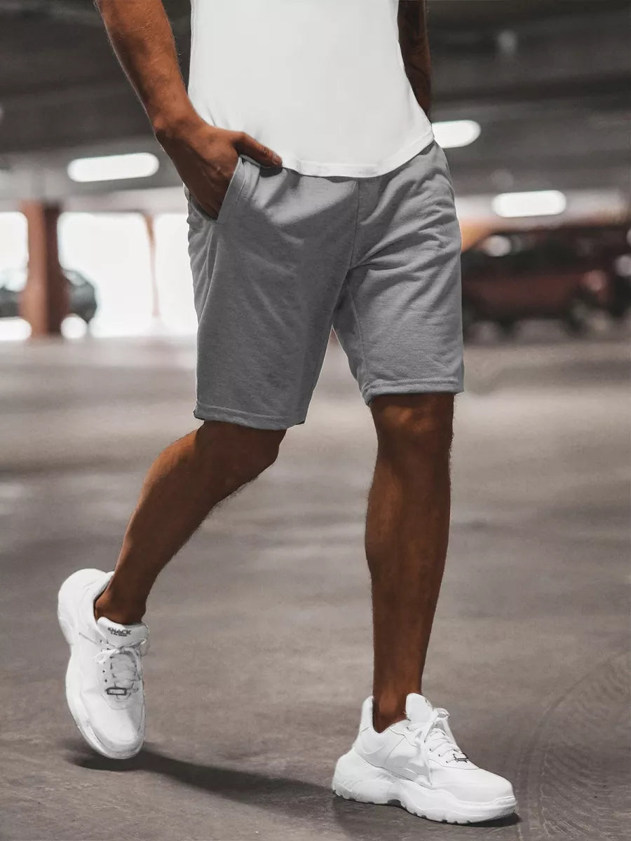 Pelēki vīriešu sporta šorti Saravi