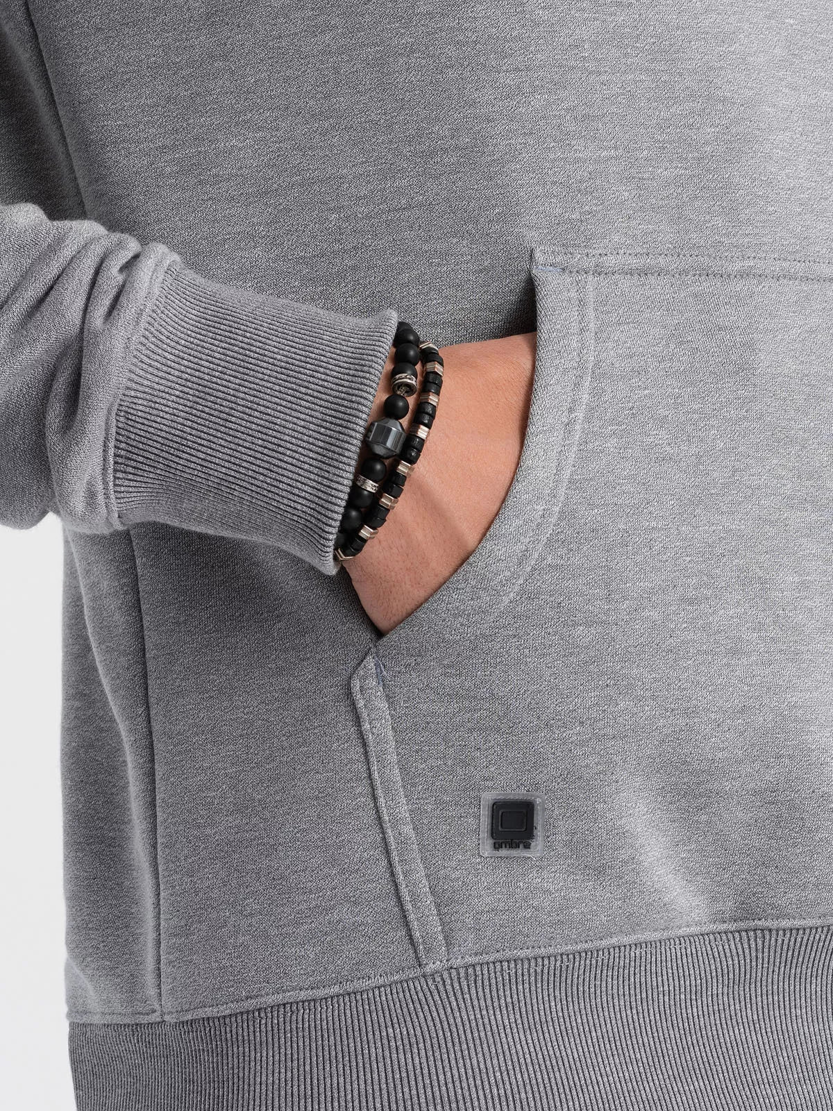 Vīriešu pelēks kapučjakas džemperis Vytis