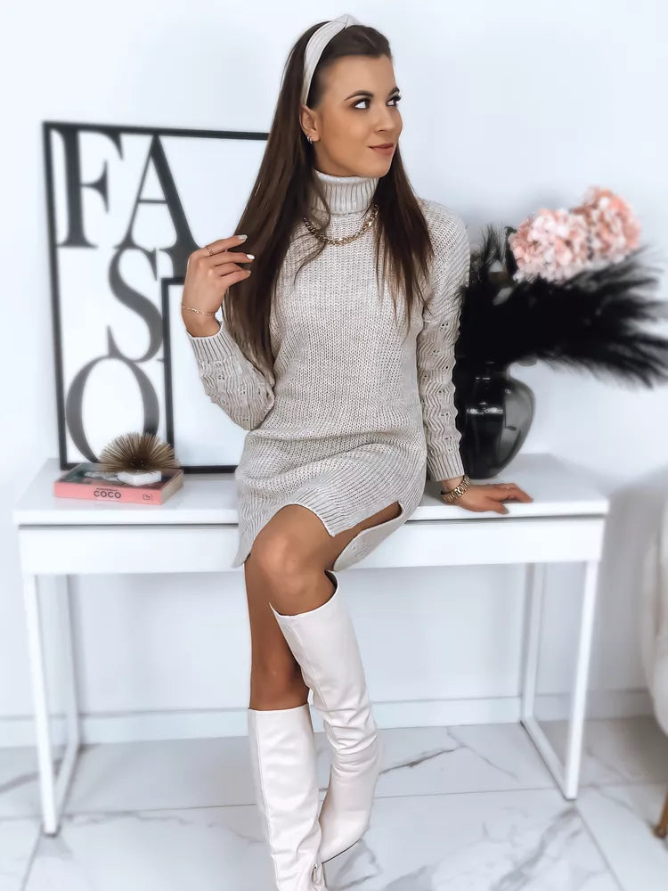 Adīta sieviešu brūna kleita Snor