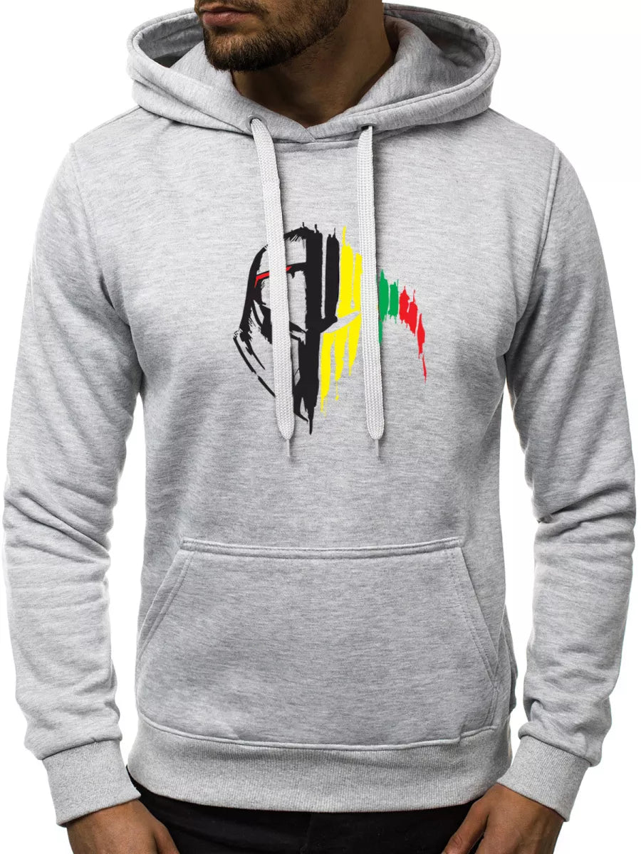 Vīriešu pelēks kapučjakas krekls "Knight"