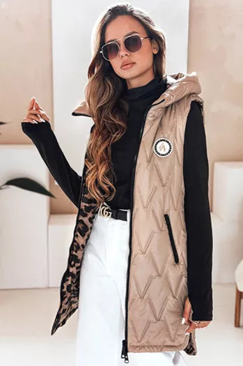 Sieviešu brūna divpusēja veste Bora