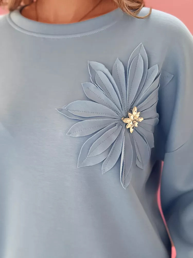 Sieviešu zils džemperis Flori