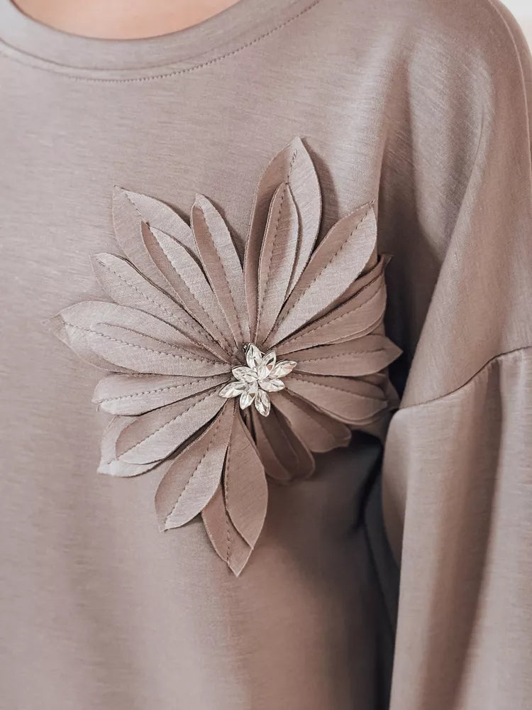 Sieviešu brūns džemperis Flori