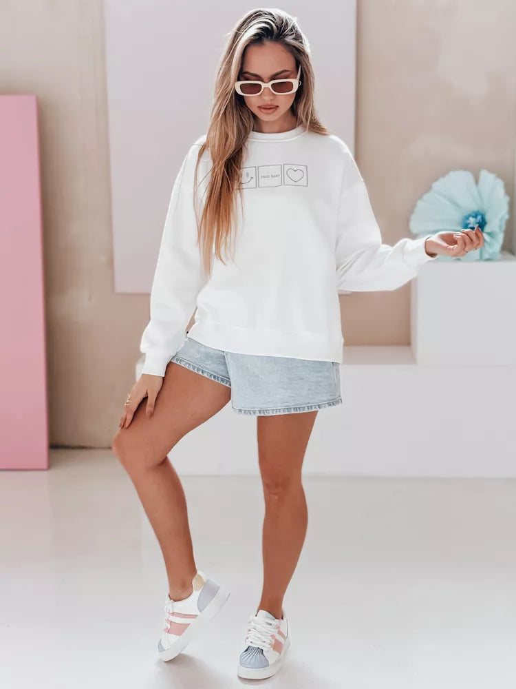 Sieviešu balts džemperis Easy