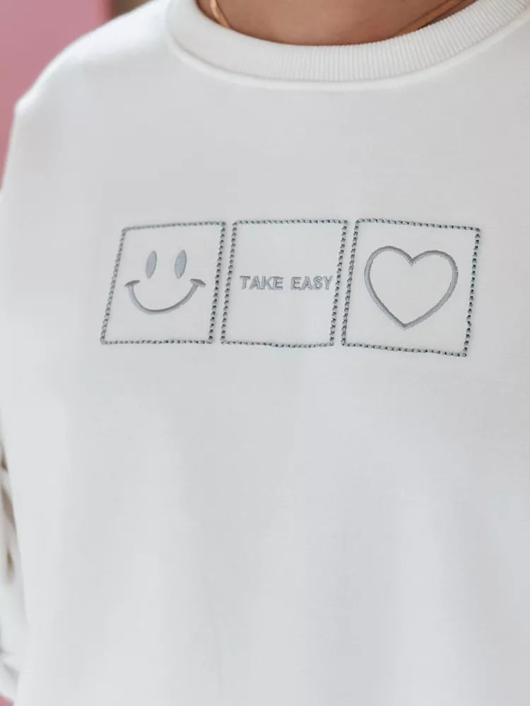 Sieviešu balts džemperis Easy