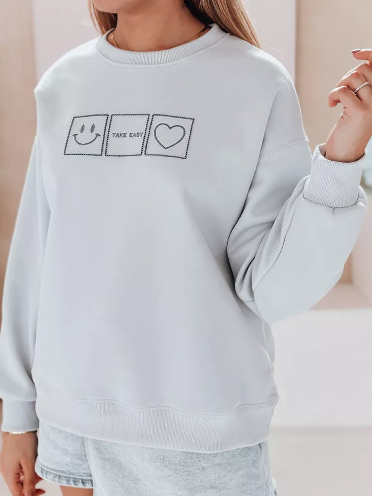 Sieviešu gaiši zils džemperis Easy