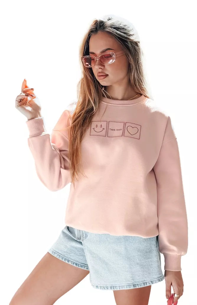 Sieviešu rozā džemperis Easy