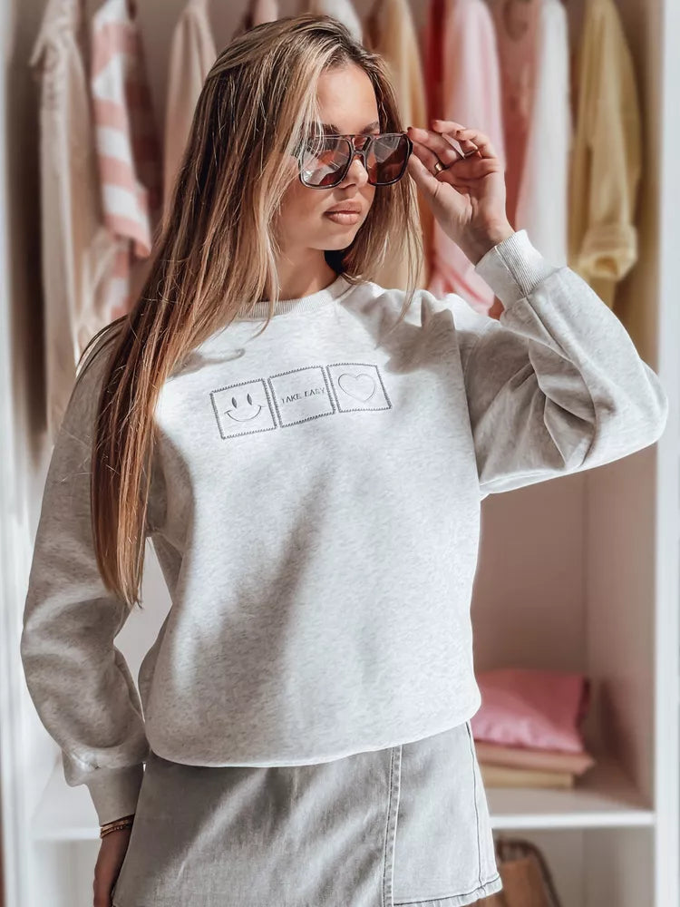 Sieviešu pelēks džemperis Easy