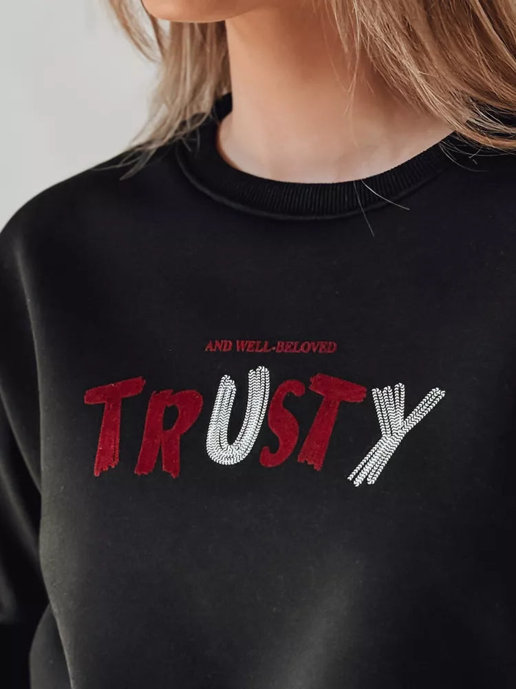 Sieviešu melns džemperis Trusty