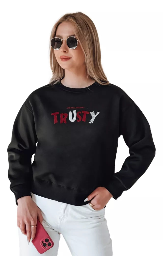 Sieviešu melns džemperis Trusty