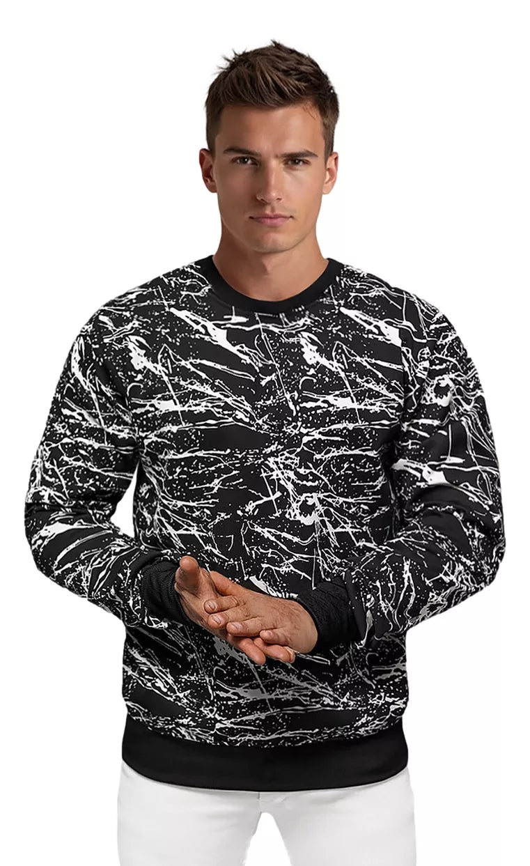 Vīriešu melns džemperis Movik