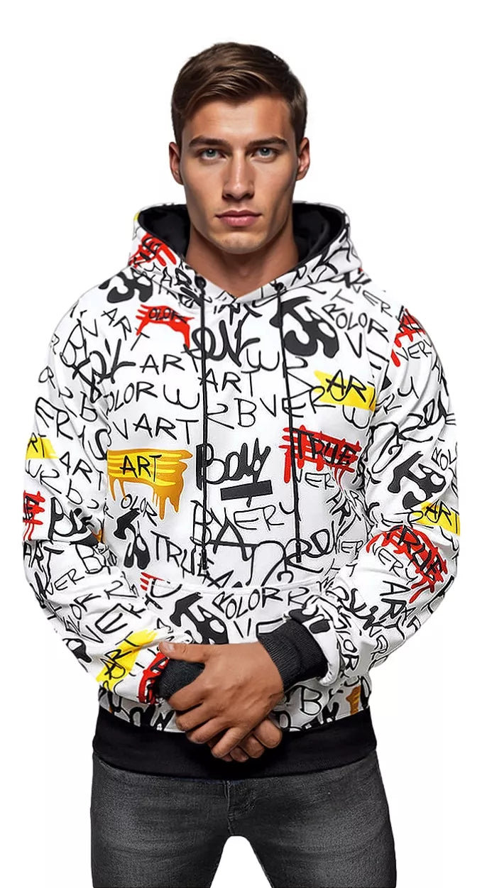 Vīriešu balts kapučjakas