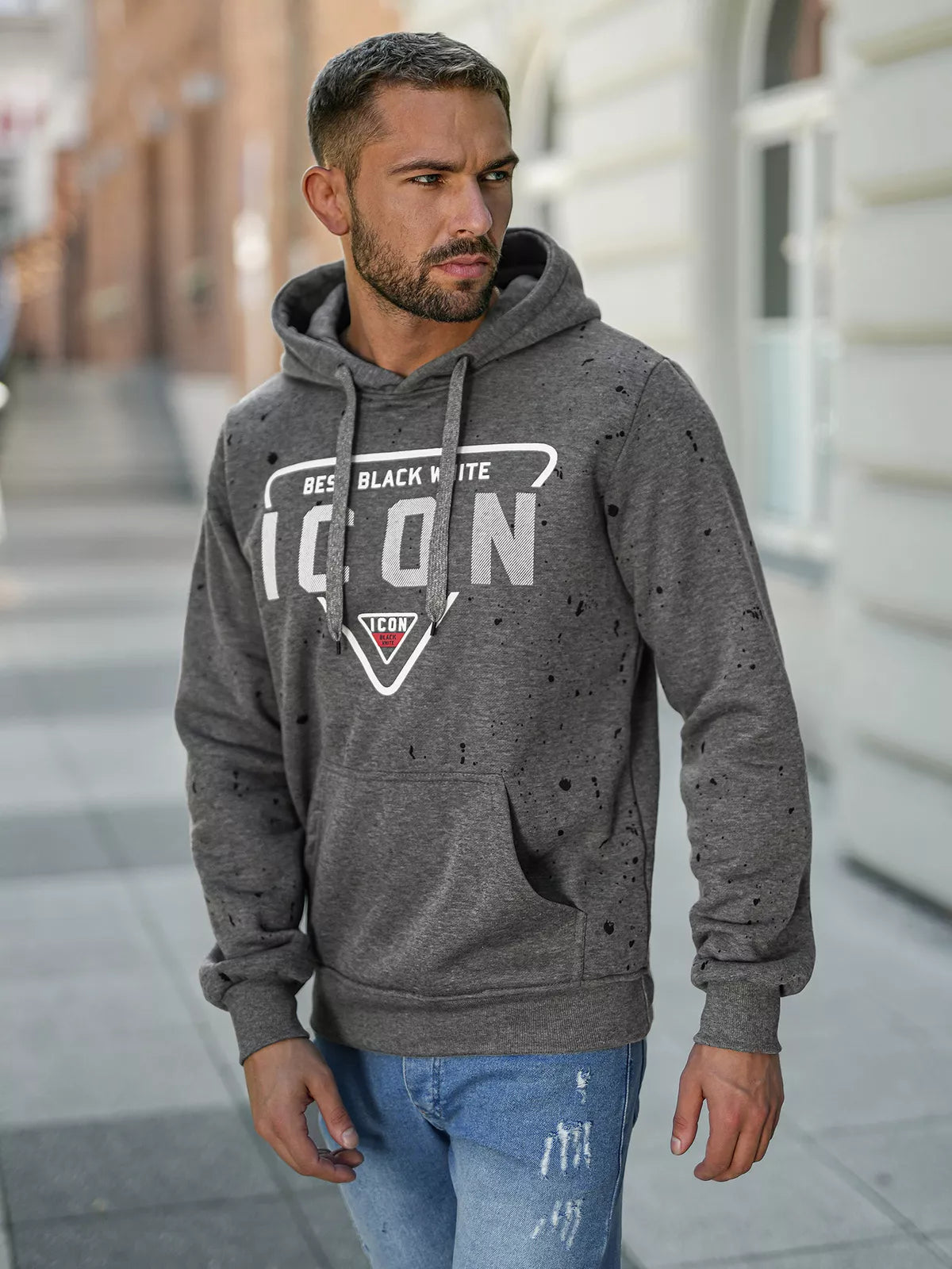 Vīriešu pelēks džemperis Best