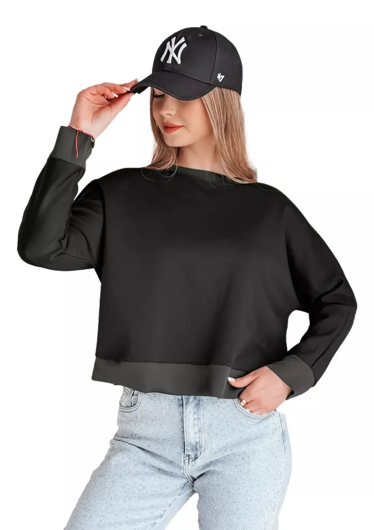 Sieviešu melna blūze ar kulonu Nubiss 