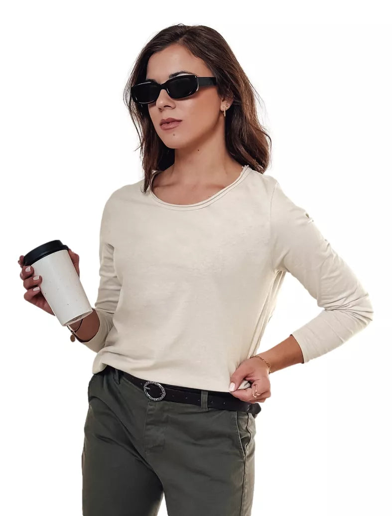 Sieviešu brūna blūze ar kulonu Minimoda