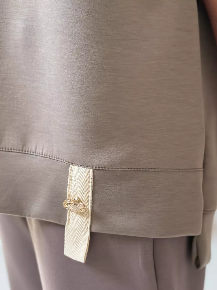 Sieviešu liela izmēra brūns T-krekls Shine