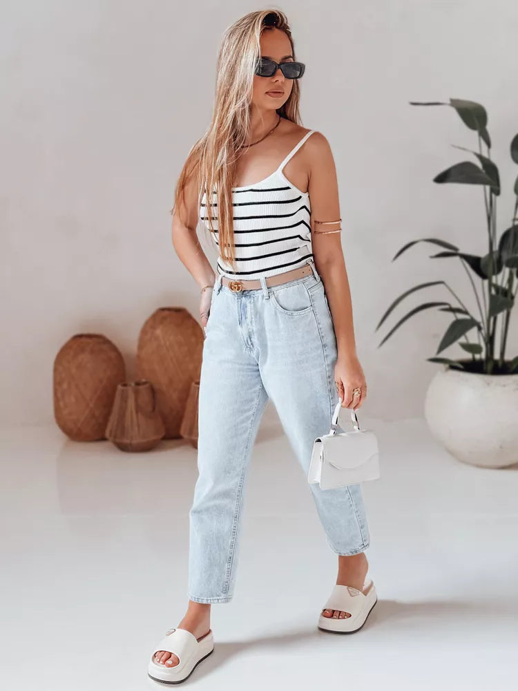 Sieviešu balts svītrains krūšturis Strip