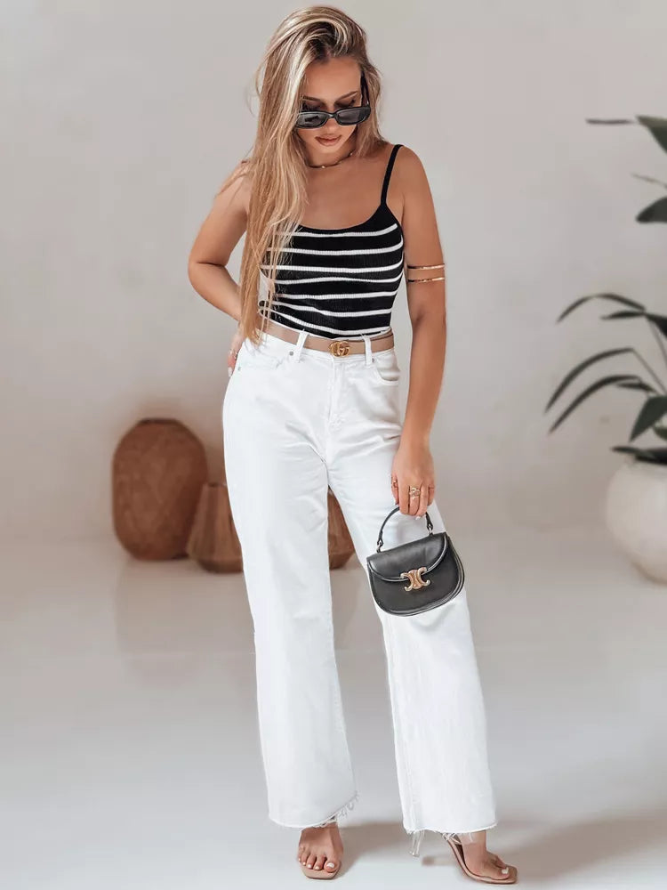 Sieviešu melns svītrains krūšturis Strip