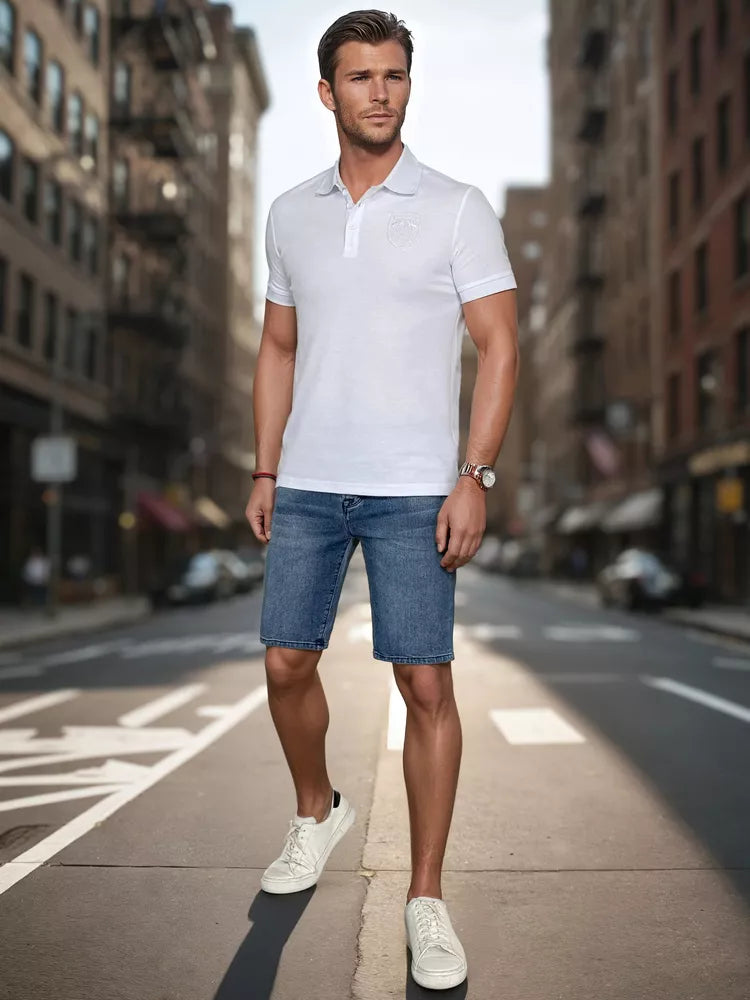 Vīriešu zili īsi džinsa šorti Džinsi