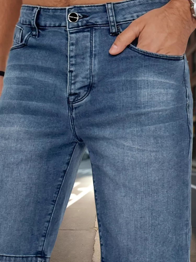 Vīriešu zili īsi džinsa šorti Džinsi