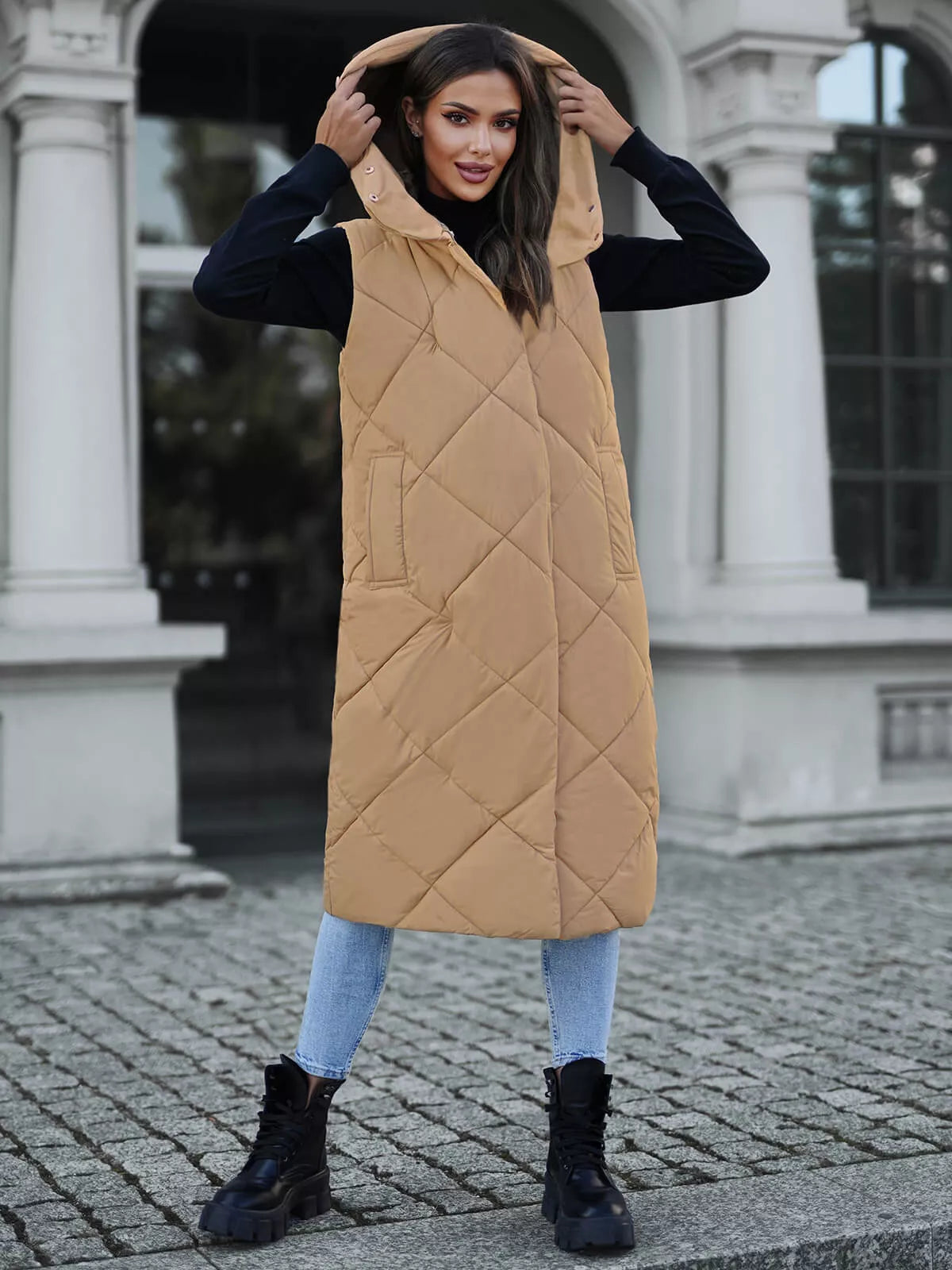 Brūna garā veste Kiket