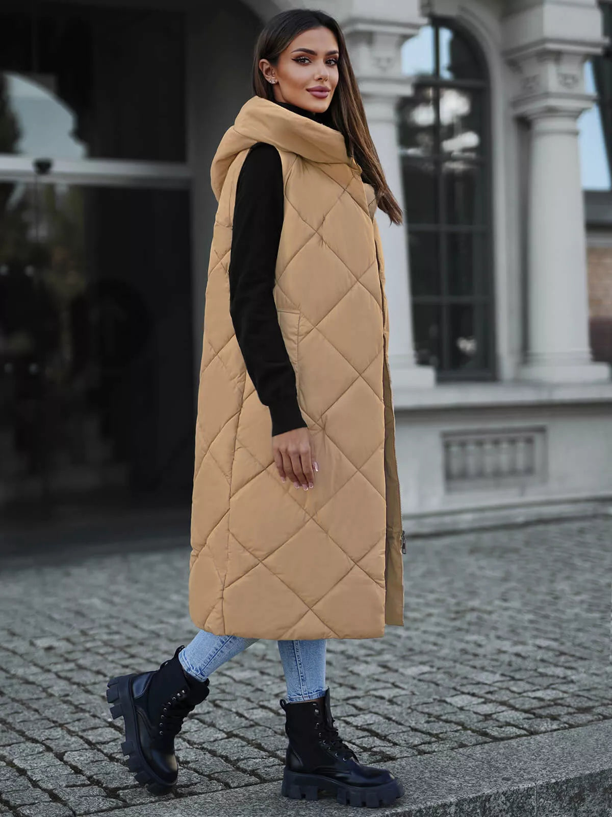 Brūna garā veste Kiket