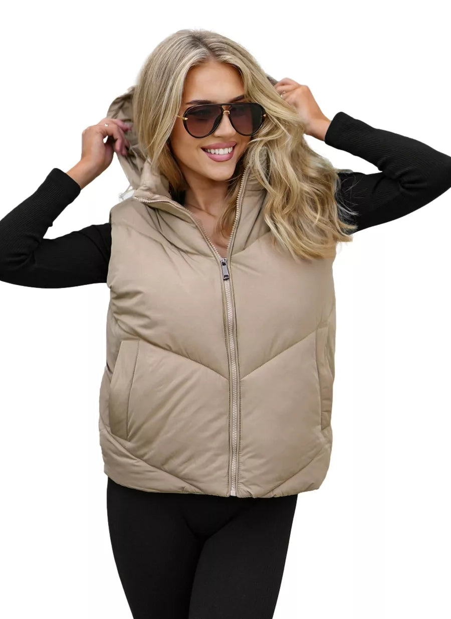 Sieviešu brūna veste Gusti