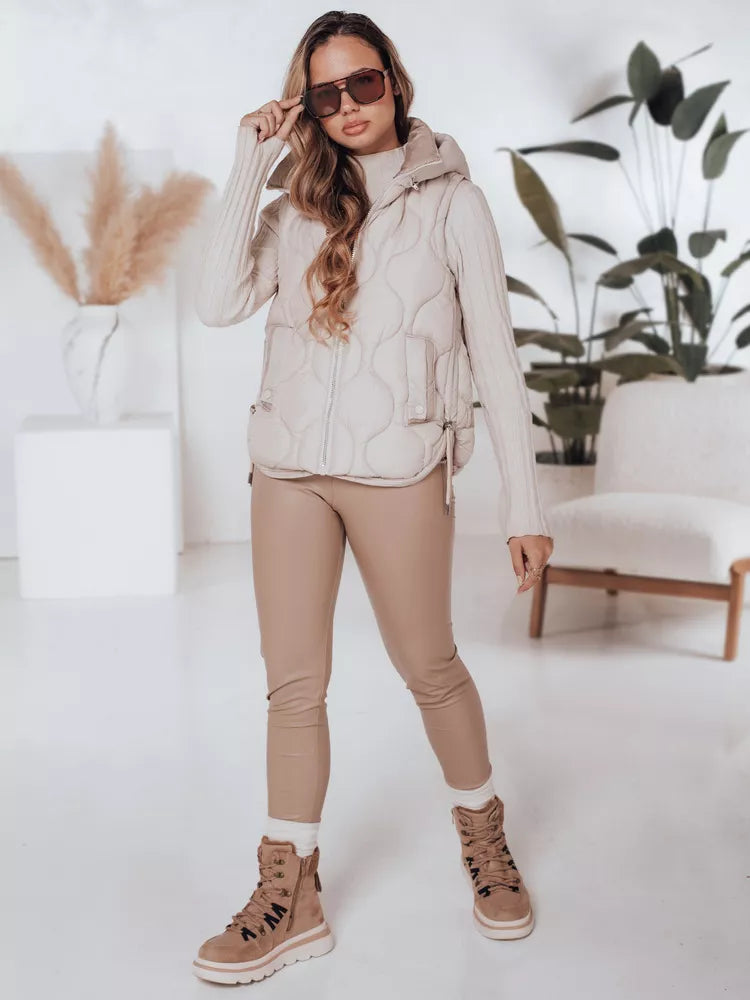 Sieviešu gaiši brūna veste Jener