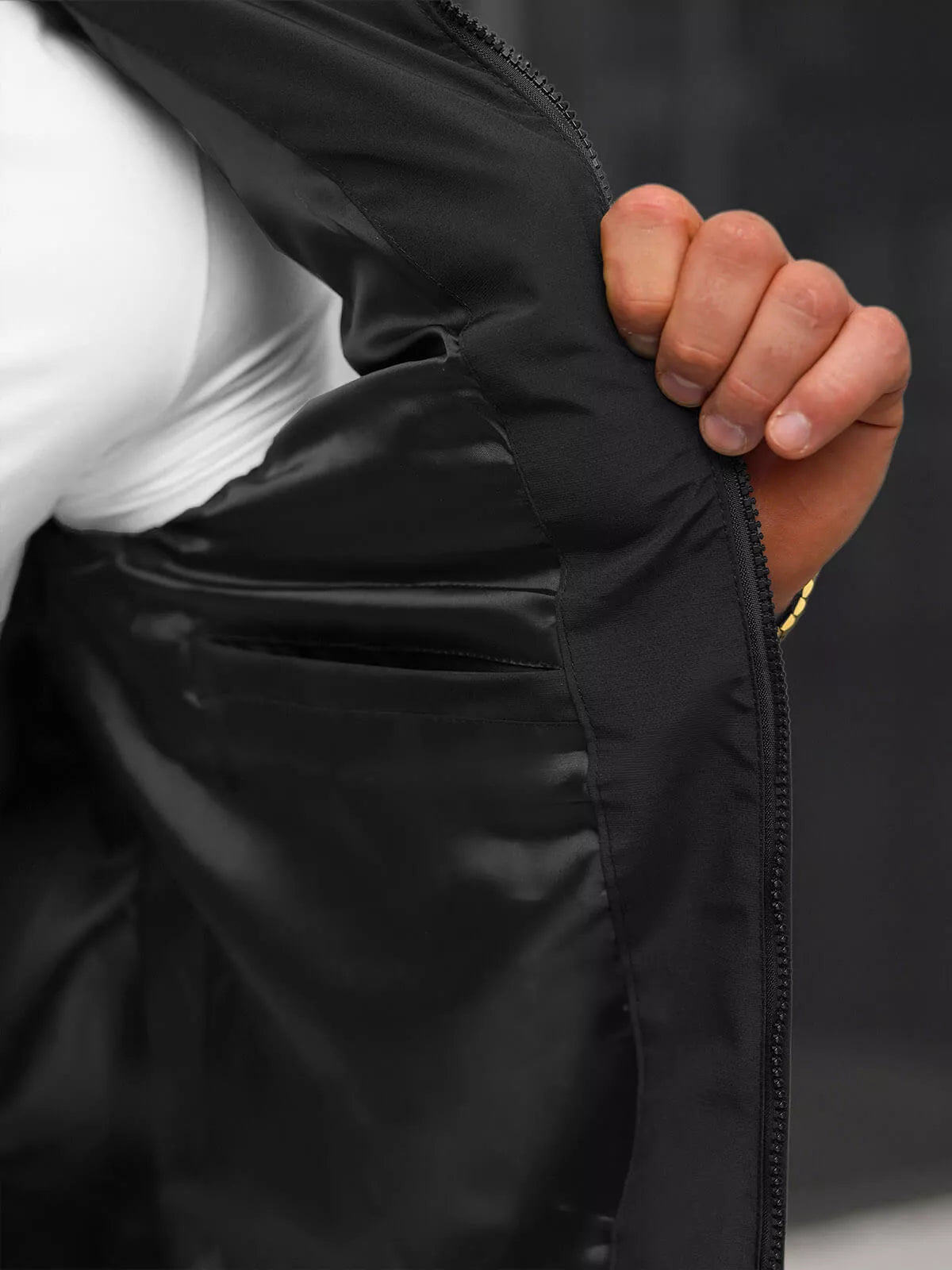 Vīriešu melna veste Merlin