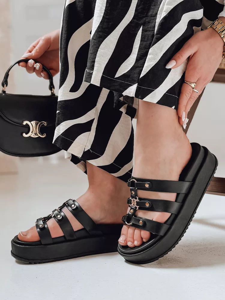 Sieviešu melnas čības Platofi