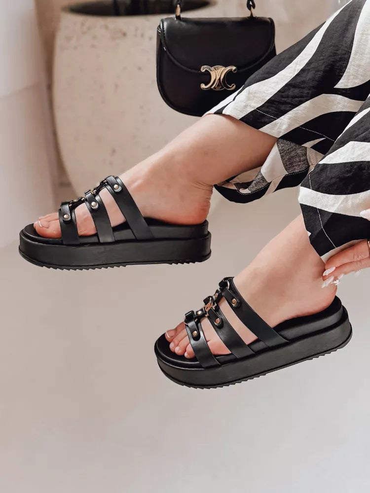 Sieviešu melnas čības Platofi