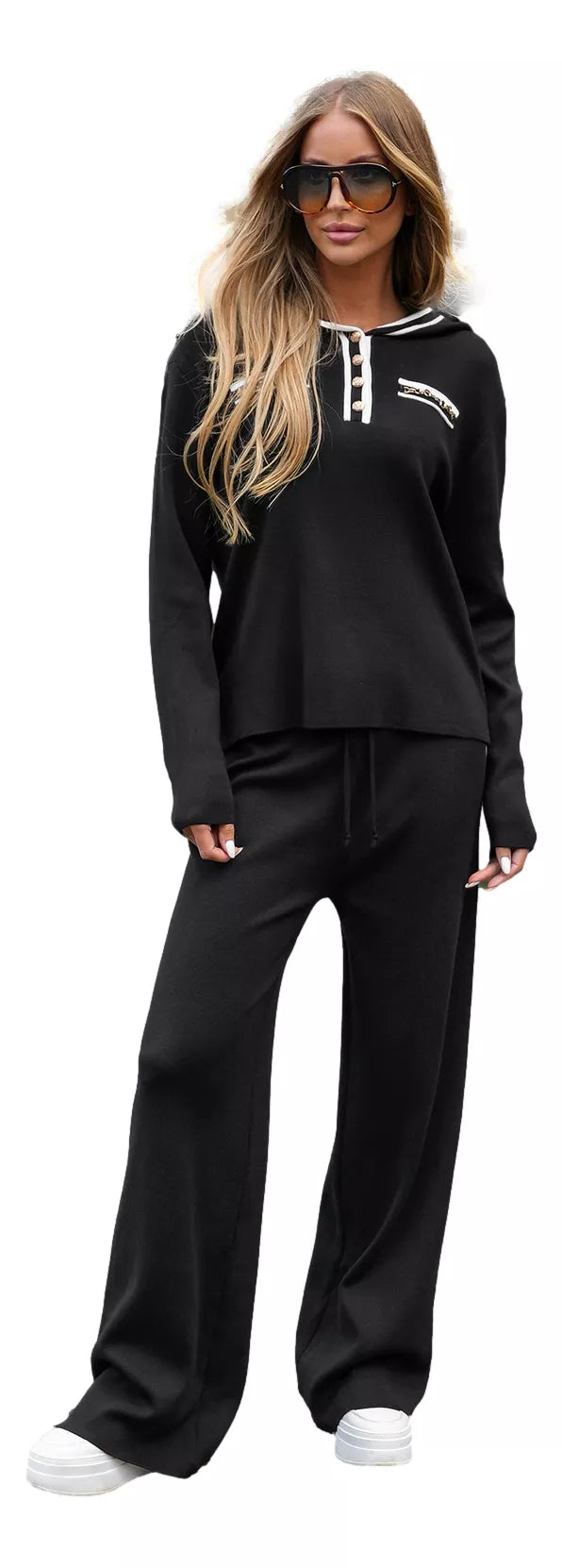 Sieviešu melns atpūtas komplekts Belik