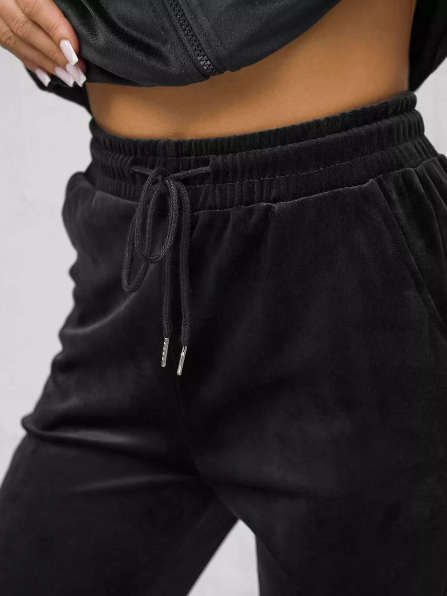 Sieviešu melns velūra komplekts Rosita