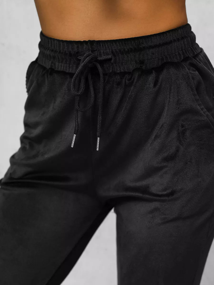 Sieviešu melns velūra komplekts Merlin