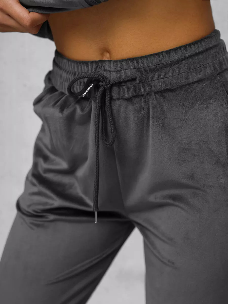 Sieviešu pelēks velūra komplekts Rosita