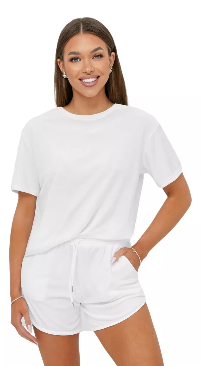 Sieviešu velūra balts komplekts Mona.