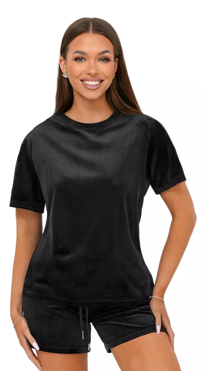 Sieviešu melns velūra komplekts Stel